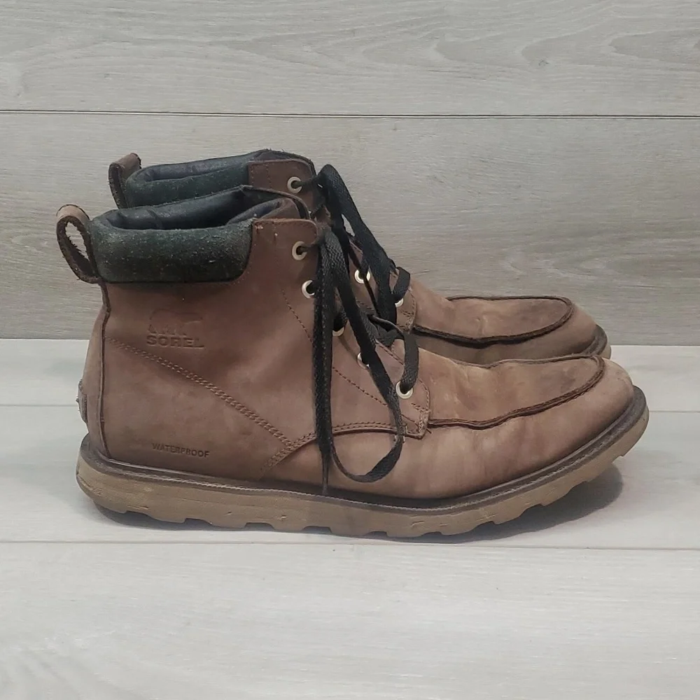 Sorel Mens Madson moc toe Leather High Top Sneakers Boots shoes sz 12